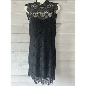 Free People Intimately Black Lace Sleeveless Dress Medium
